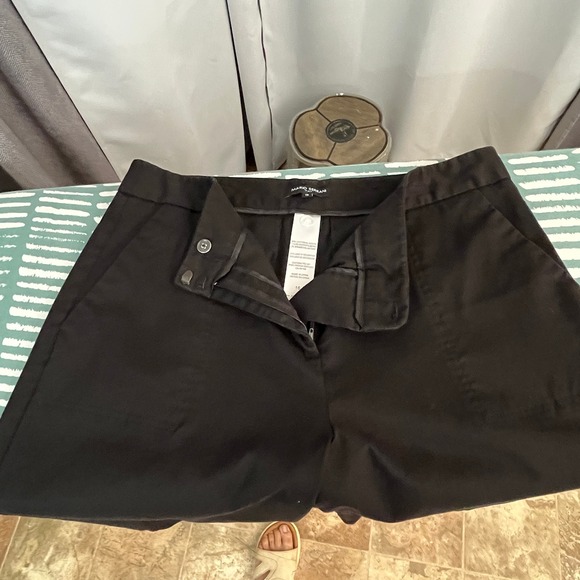MARIO SERRANI Womens Black‎ Cropped Capri Pants Size 16 Cotton Blend - Picture 7 of 11